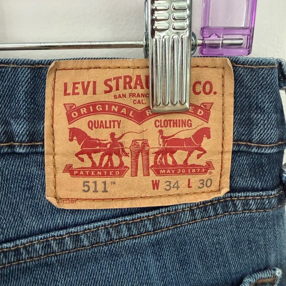 Levi's Men's Jeans 511 Medium Wash 34X30 - Picture 7 of 12
